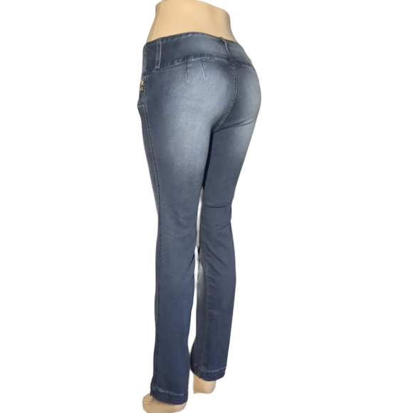 *NEW* Colombian Authentic Skinny Butt Lifter white Embroidery Jeans Si… - Picture 12 of 12